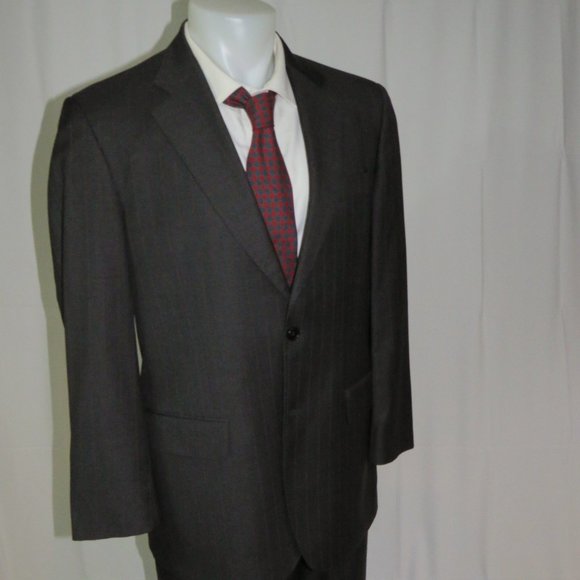 Brooks Brothers x Isaia Loro Piana Charcoal Striped Two Button Suit 40R - Picture 8 of 15